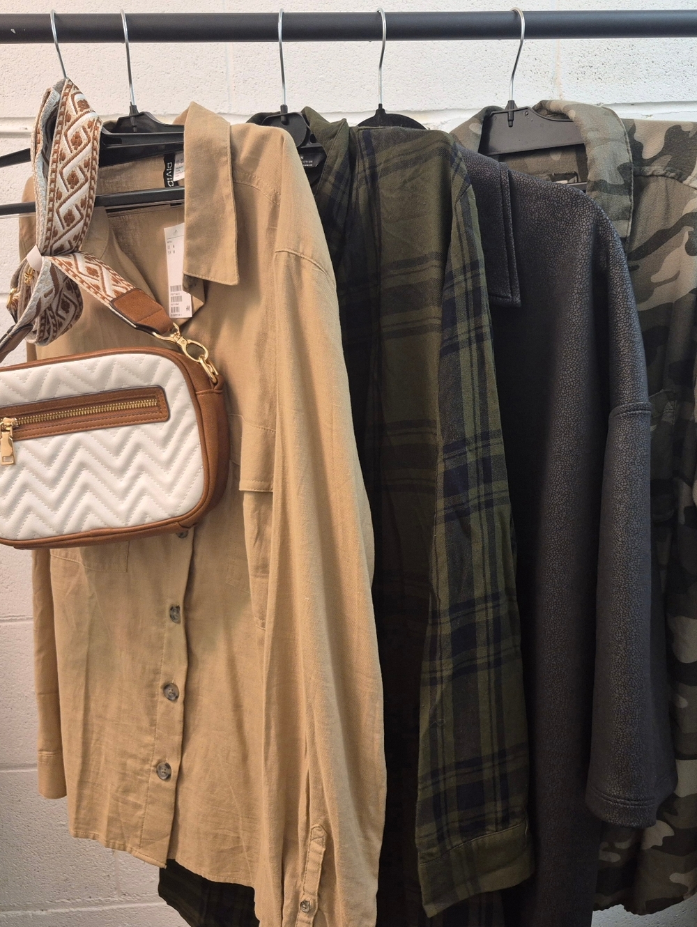4 Women Tops Size Medium & Purse Size New With Tags Bundle Casual Button Up